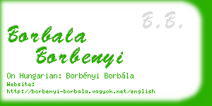 borbala borbenyi business card