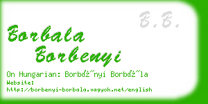 borbala borbenyi business card
